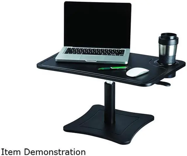 Alt view image 3 of 4 - Victor DC240B High Rise Height Adjustable Laptop Stand with Storage Cup (Black)
