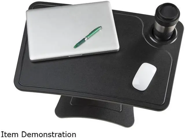 Alt view image 4 of 4 - Victor DC240B High Rise Height Adjustable Laptop Stand with Storage Cup (Black)