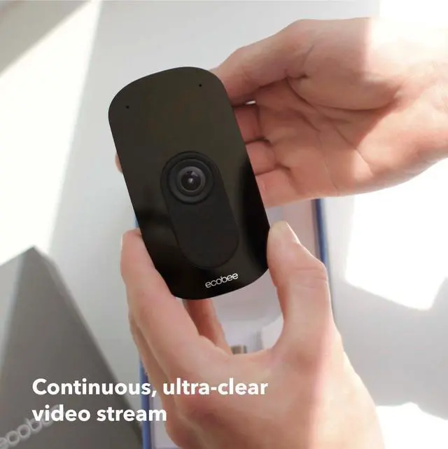 Alt view image 3 of 7 - Ecobee SmartCamera - Indoor WiFi Security Camera, Baby & Pet Monitor, Smart Home Security System, 1080p HD 180 Degree FOV, Night Vision, 2-Way Audio, Works with Apple HomeKit, Alexa Built In - EBSCV01