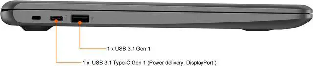 Alt view image 6 of 13 - HP Chromebook 14A G5 7CZ98UT#ABA Chromebook AMD A4-Series A4-9120C (1.60 GHz) 4 GB Memory 32 GB eMMC 14.0" Chrome OS