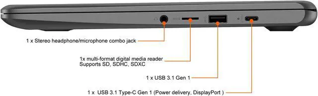 Alt view image 8 of 13 - HP Chromebook 14A G5 7CZ98UT#ABA Chromebook AMD A4-Series A4-9120C (1.60 GHz) 4 GB Memory 32 GB eMMC 14.0" Chrome OS