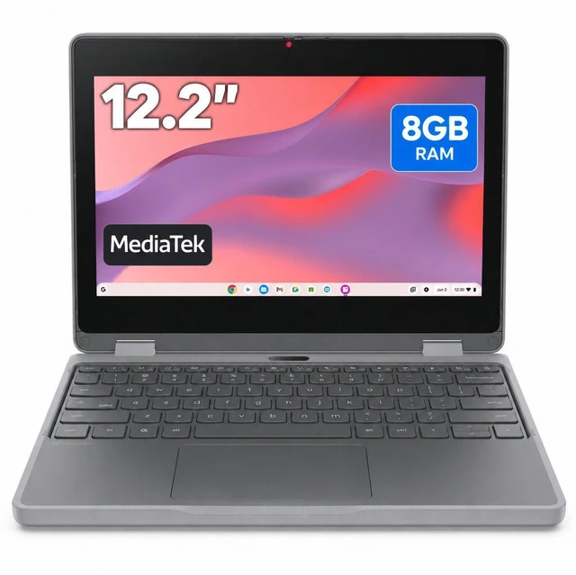 Main image of Lenovo Chromebook 500e Gen 5 M89 83TA0004US 12.2" Touchscreen MediaTek 8GB 64GB