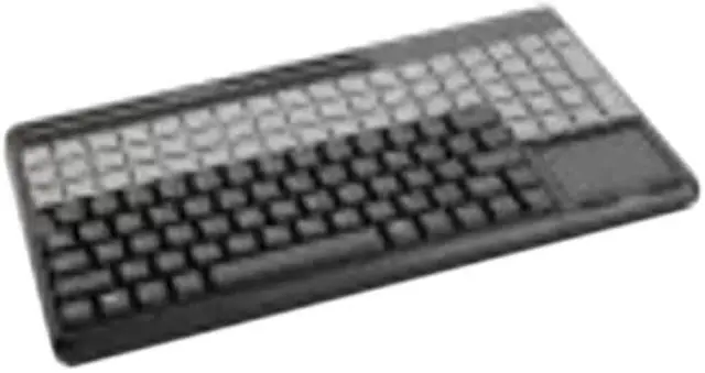 Alt view image 3 of 5 - SPOS QWERTY KEYBOARD, BLACK, 14, USB, W/ 3 TRACK MSR, TOUCHPAD. US 123 LAYOUT W/