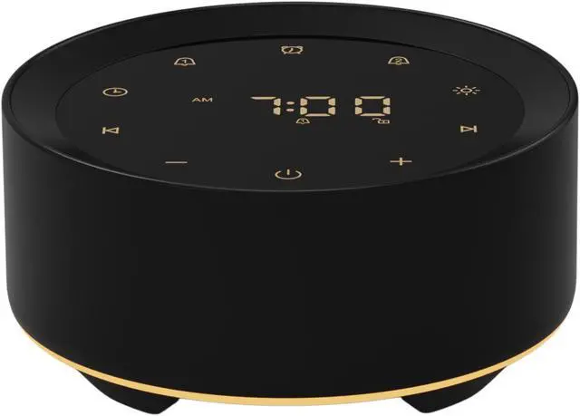 Alt view image 2 of 4 - Letsfit SP1 Sleep Sound Machine & Alarm Clock with Ambient Lighting - Black
