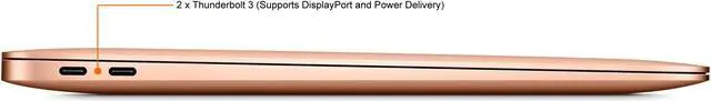 Alt view image 5 of 8 - Apple MacBook Air MWTL2LL/A 13.3" 8GB 256GB Intel Core i3-1000NG4, Gold