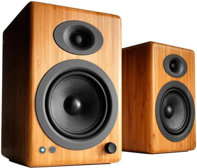 Main image of Audioengine A5+ Wireless Powered Bookshelf Speakers - Pair (Bamboo)