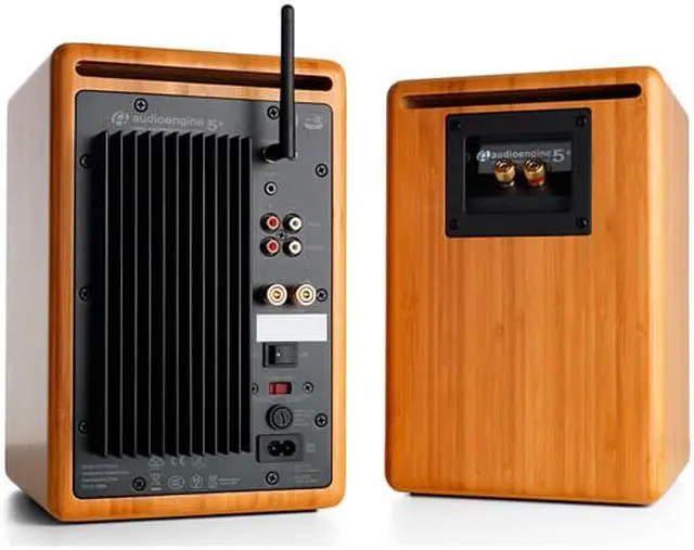 Alt view image 2 of 2 - Audioengine A5+ Wireless Powered Bookshelf Speakers - Pair (Bamboo)