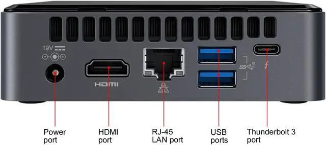 Alt view image 4 of 9 - Intel NUC NUC8i3BEH Desktop Computer - Intel Core i3 (8th Gen) i3-8109U 3 GHz DDR4 SDRAM - Mini PC