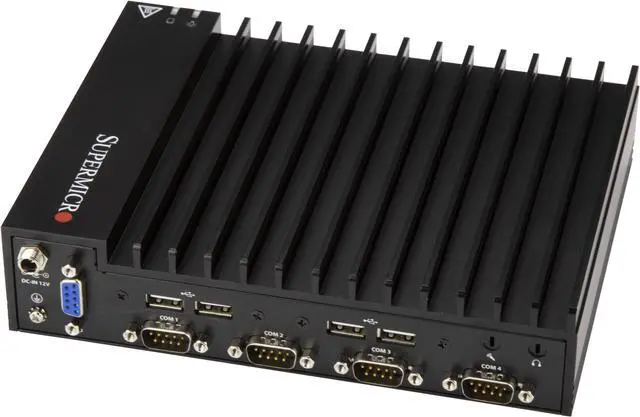 Alt view image 2 of 2 - Supermicro SYS-E100-9W-H Core i7 Fanless Industrial IoT PC, Dual GbE LAN, 4x COM, DIO