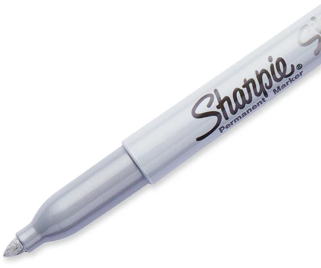 Alt view image 2 of 5 - Sharpie Metallic Permanent Markers - Metallic Silver Ink - Liquid - Gray Barrel - 36 / Box - 2003899