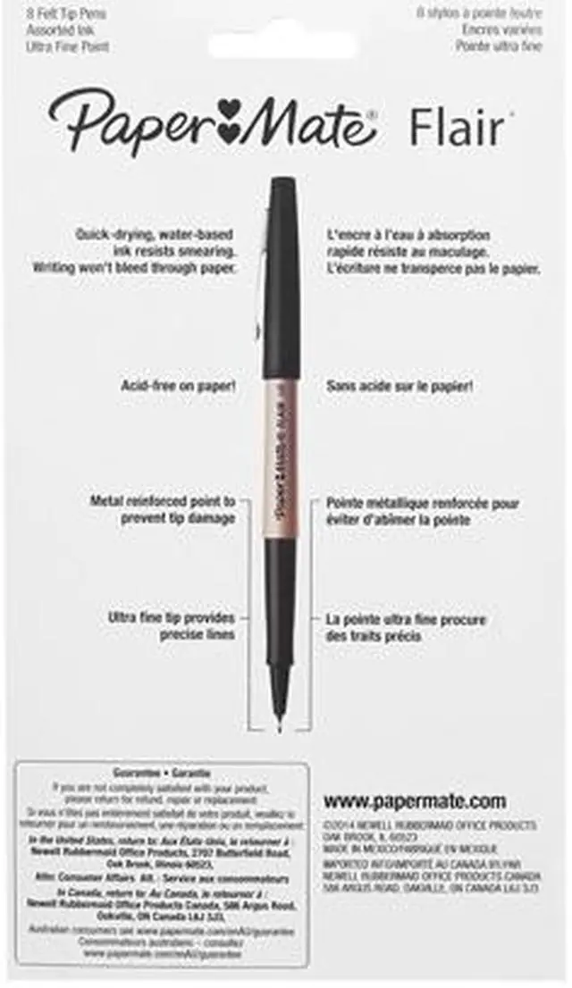 Alt view image 5 of 5 - Paper Mate Pen,Flair Ultfine, 8,Ast 1927694