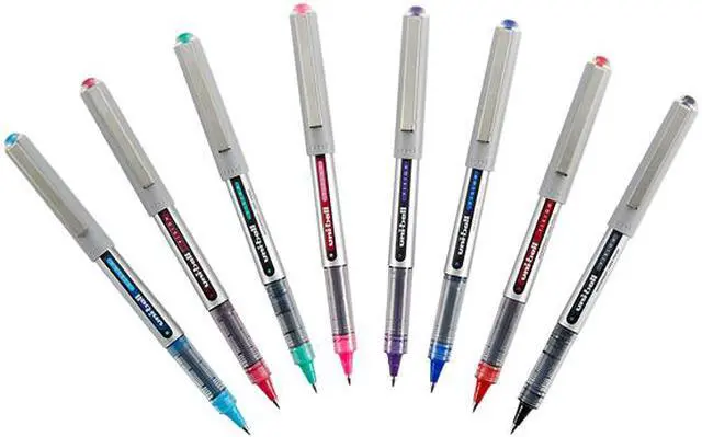 Alt view image 4 of 6 - Uni Vision Rollerball Pen Fine Point Blue Ink Dozen (60134)