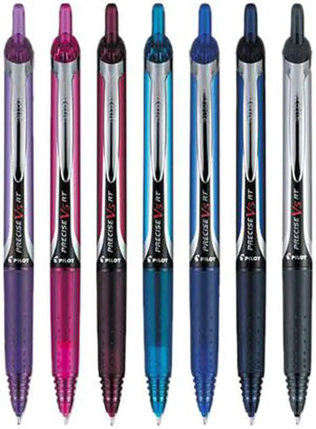 Alt view image 2 of 2 - Pilot Precise V5RT Retractable Roller Ball Pen  0.5mm  Assorted Ink/Barrel  7/Pack 26095