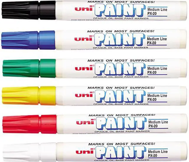 Main image of Permanent Marker, Medium Bullet Tip, Assorted Colors, 6/Set 63630