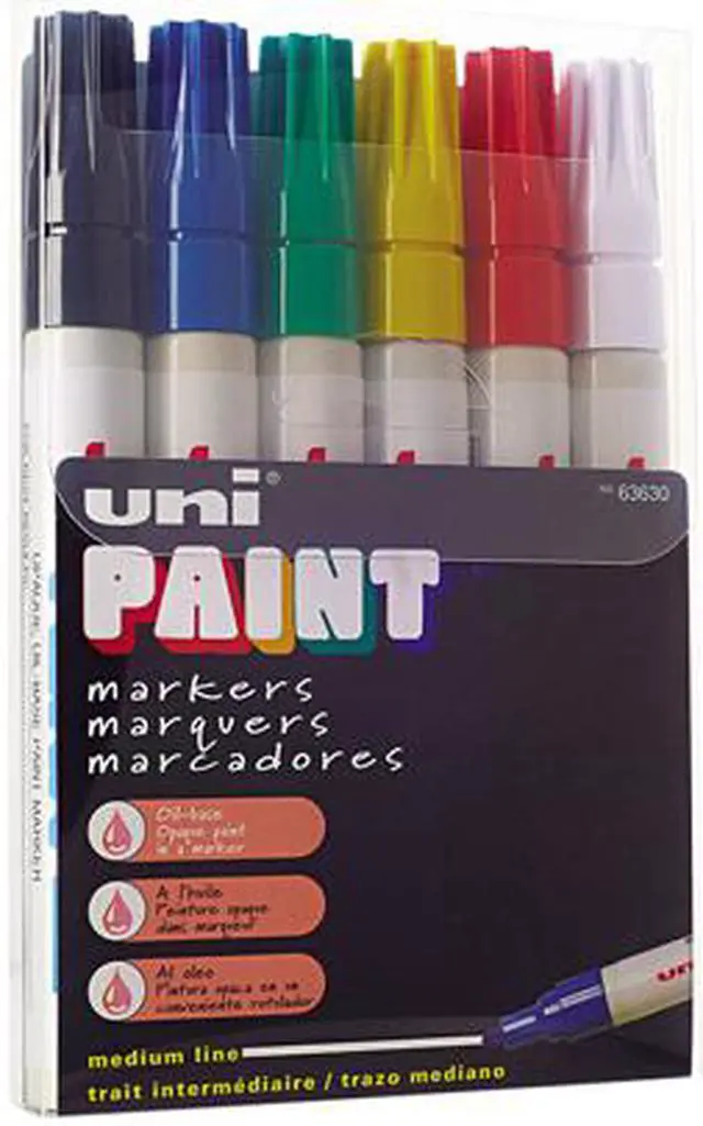 Alt view image 4 of 5 - Permanent Marker, Medium Bullet Tip, Assorted Colors, 6/Set 63630