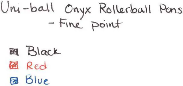 Alt view image 4 of 5 - Uni-ball ONYX Stick Roller Ball Pen, Fine 0.7mm Black Ink 72/Pack