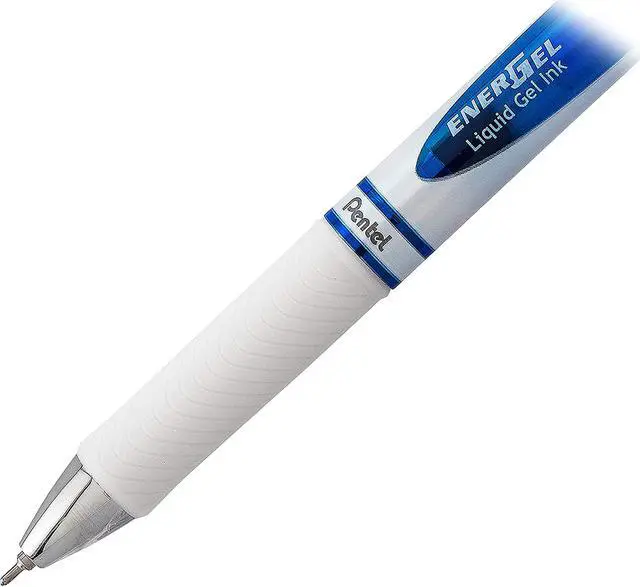 Alt view image 2 of 5 - Pentel® EnerGel Pearl Pens, 0.7mm, Needle Point, Blue Ink, Pack Of 12