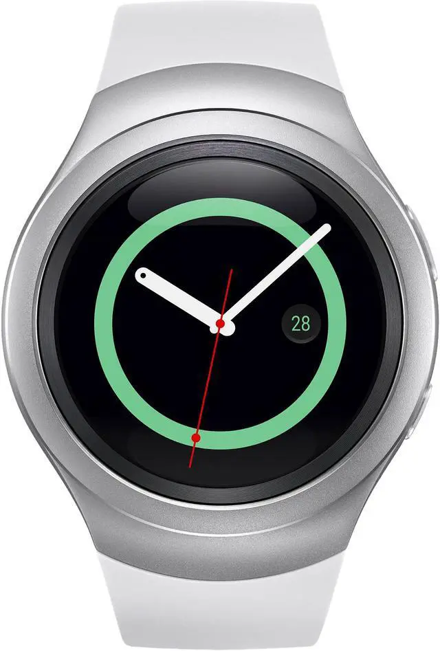 Main image of Samsung Gear S2, Heart Rate, Activity Tracking Smartwatch, Canada Warranty, White (SM-R7200ZWAXAC)