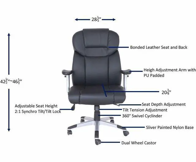 Alt view image 2 of 3 - Lorell Executive High-back Chair (LLR83308)
