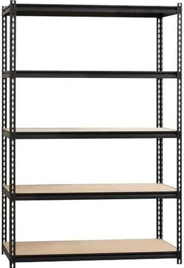 Main image of Lorell Shelving, 5-Shelf, Steel, 2300 lb Cap, 48"x18"x72", Black (LLR59698)