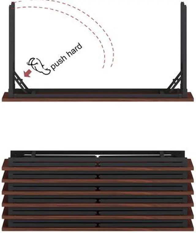 Alt view image 4 of 4 - Lorell Training Table, Folding, 60"X18"X30" , Mahogany (LLR60747)