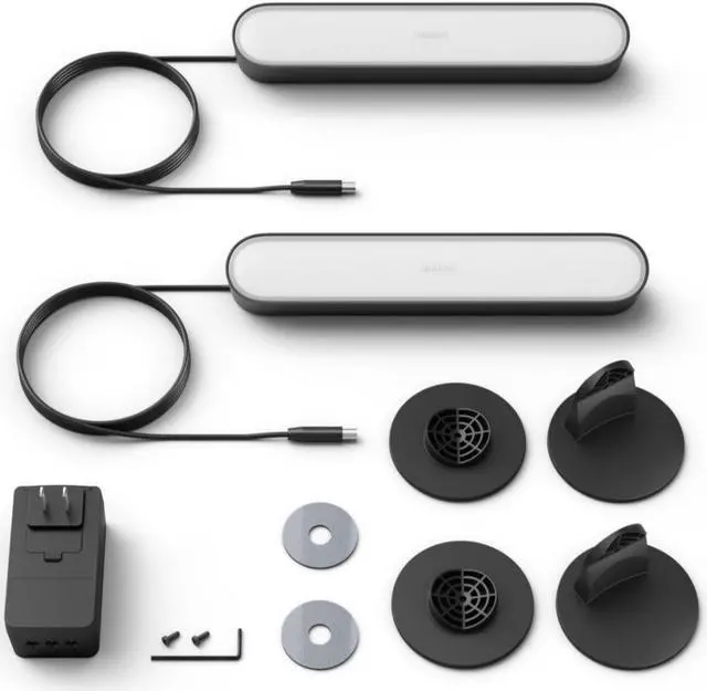 Alt view image 4 of 8 - Philips Hue Play White & Color Smart Light, 2 Pack Base kit, Hub Required/Power Supply Included (Works with Amazon Alexa, Apple Homekit & Google Home)