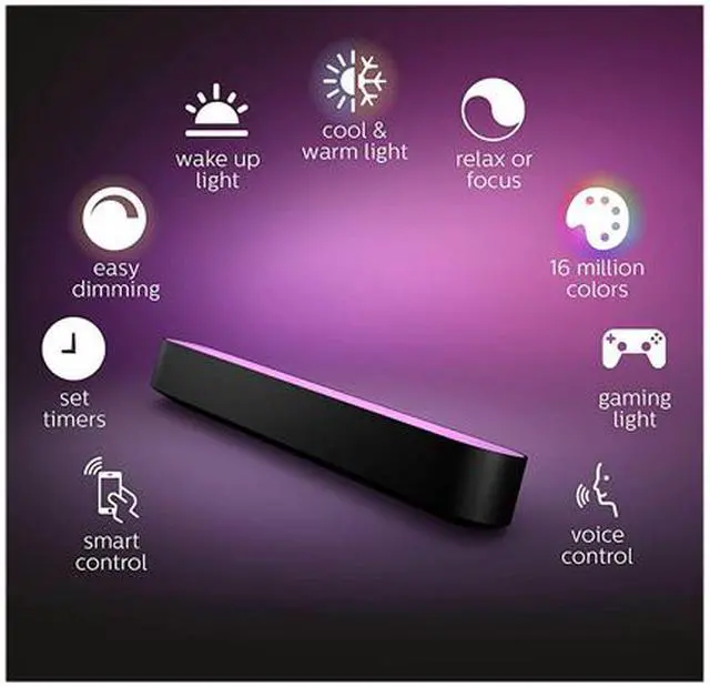 Alt view image 4 of 11 - Philips Hue Play Ambiance Smart LED Bar Light - White