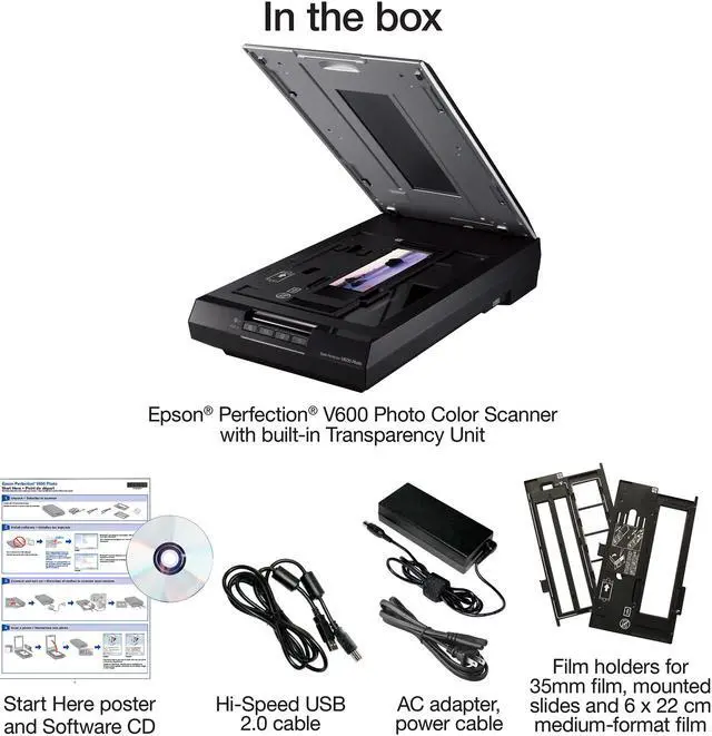 Alt view image 4 of 7 - Epson Perfection V600 Photo Color Scanner