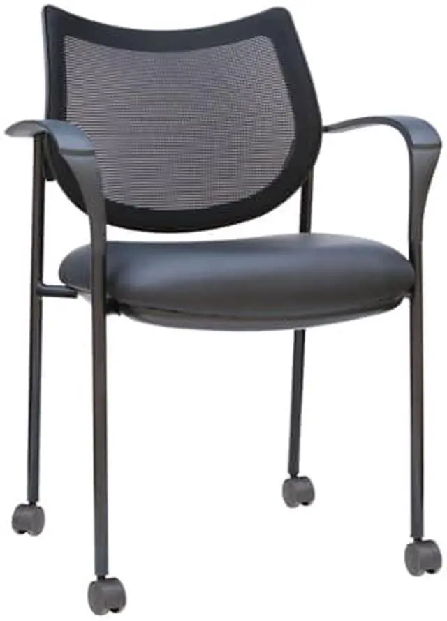 Alt view image 2 of 4 - TygerClaw TYFC2321 Mesh Mid Back and Fabric Seat Guest Chair