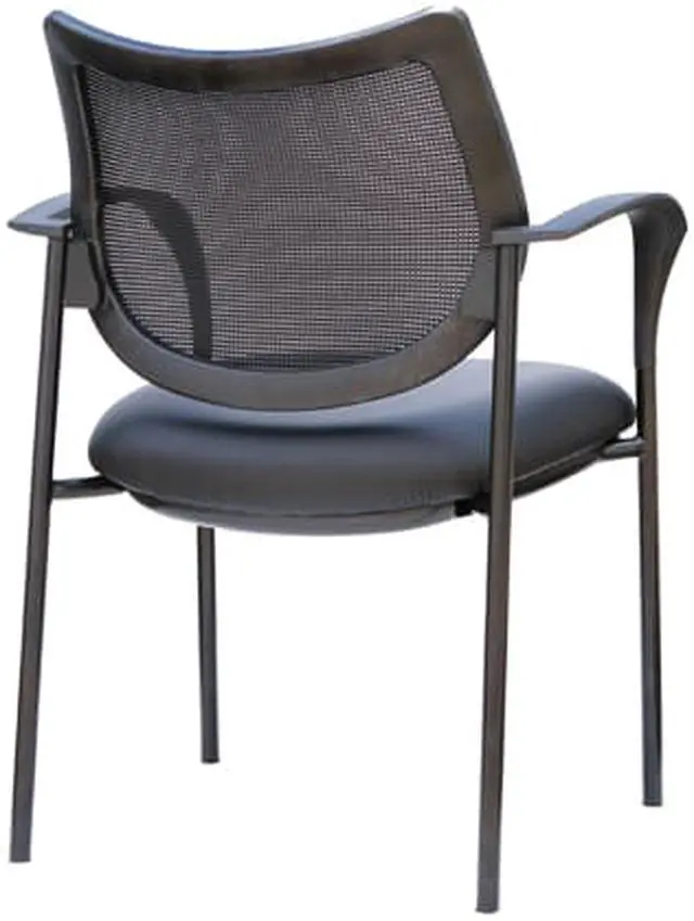 Alt view image 3 of 4 - TygerClaw TYFC2321 Mesh Mid Back and Fabric Seat Guest Chair