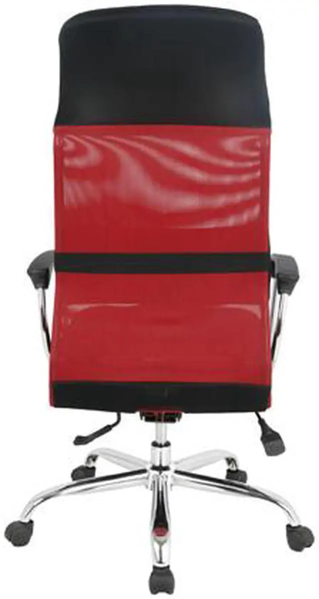 Alt view image 4 of 6 - TygerClaw Ergonomic High Back Mesh Office Chair with Headrest (Red) TYFC22016