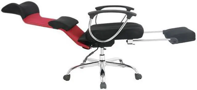 Alt view image 6 of 6 - TygerClaw Ergonomic High Back Mesh Office Chair with Headrest (Red) TYFC22016