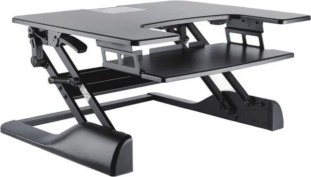 Main image of TygerClaw TYDS14013 Sit-Stand Desktop Workstation Stand (Black)