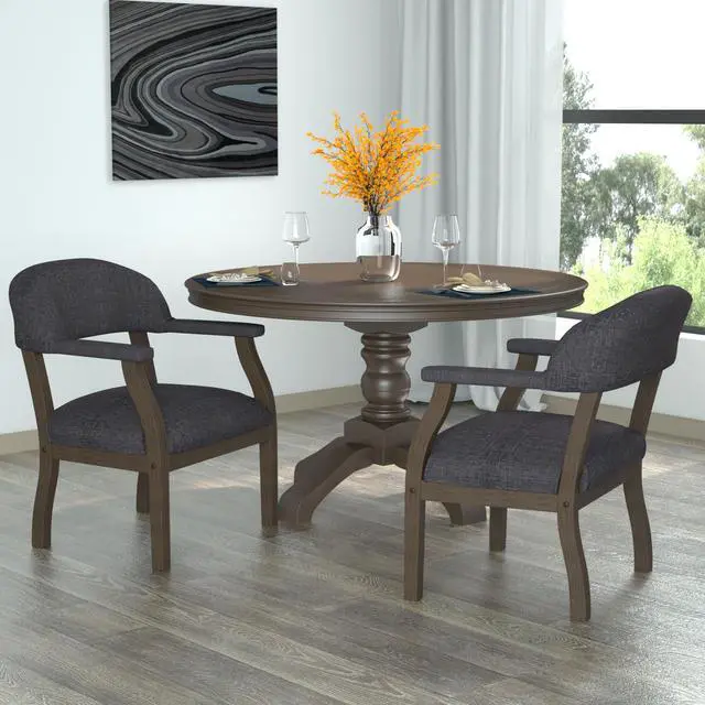 Alt view image 4 of 4 - BOSS Slate Grade Linen Captain Chair (B9540DW-SG)