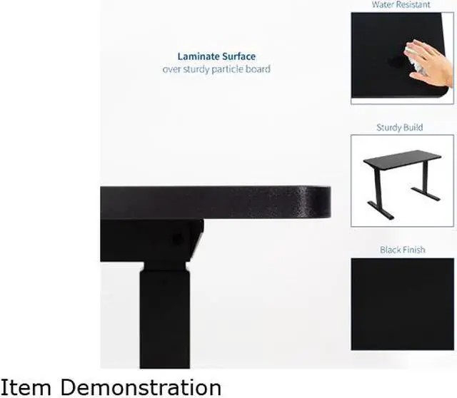 Alt view image 4 of 4 - VIVO Black 43 x 24 inch Universal Table Top for Sit to Stand Desk Frames