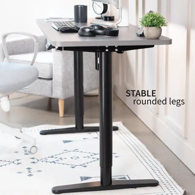 Alt view image 2 of 7 - VIVO Black Electric Single Motor Stand Up Height Adjustable Desk Frame