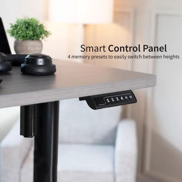 Alt view image 5 of 7 - VIVO Black Electric Single Motor Stand Up Height Adjustable Desk Frame