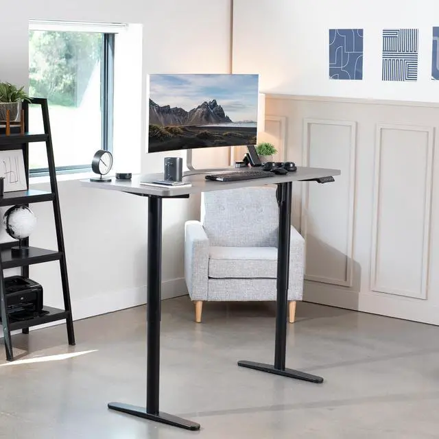 Alt view image 7 of 7 - VIVO Black Electric Single Motor Stand Up Height Adjustable Desk Frame