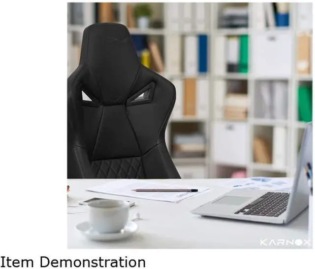 Alt view image 6 of 6 - KARNOX Legend TR Racing Style Gaming Office Chair with Adjustable Height and Arm Rests, Ergonomic 155° Reclining, Locking High Back with Integrated Headrest (Black)