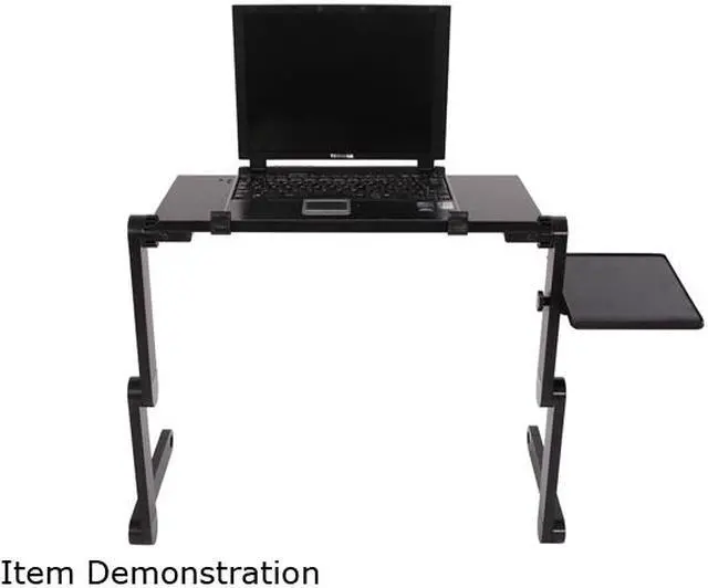 Alt view image 3 of 7 - Laptop Desk Foldable Table Stand Bed Tray with Extra Mouse Pad Side