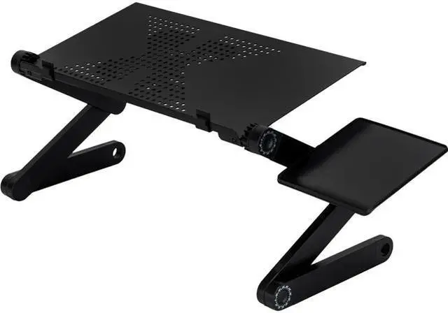 Main image of Foldable Laptop Notebook Desk Table Stand Bed Tray With Fans, Black