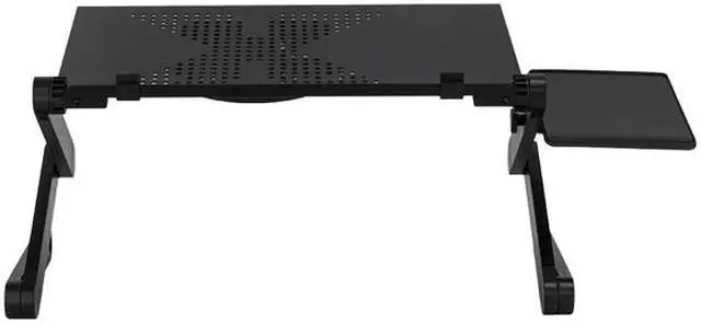 Alt view image 3 of 7 - Foldable Laptop Notebook Desk Table Stand Bed Tray With Fans, Black