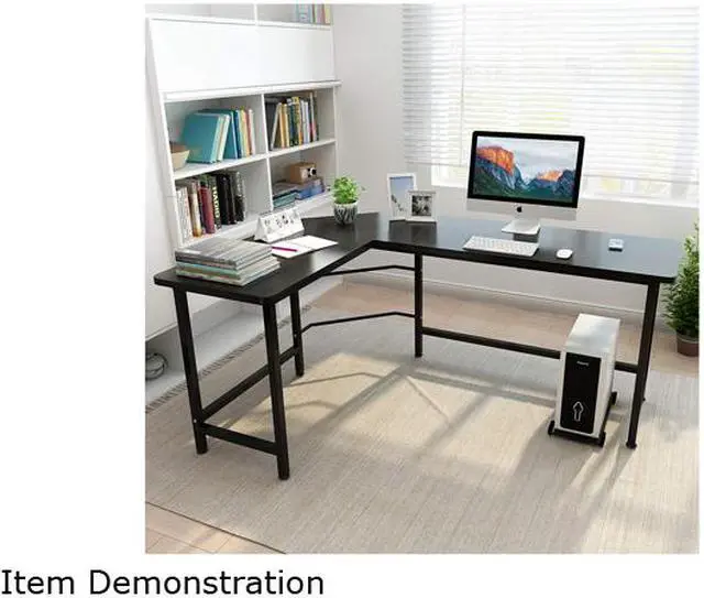 Main image of 66" x 47" x 28" L-shaped Corner Desk Gaming Computer Workstation Table w/ CPU Stand Home Office
