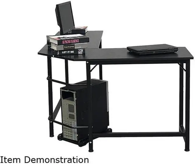 Alt view image 7 of 7 - 66" x 47" x 28" L-shaped Corner Desk Gaming Computer Workstation Table w/ CPU Stand Home Office