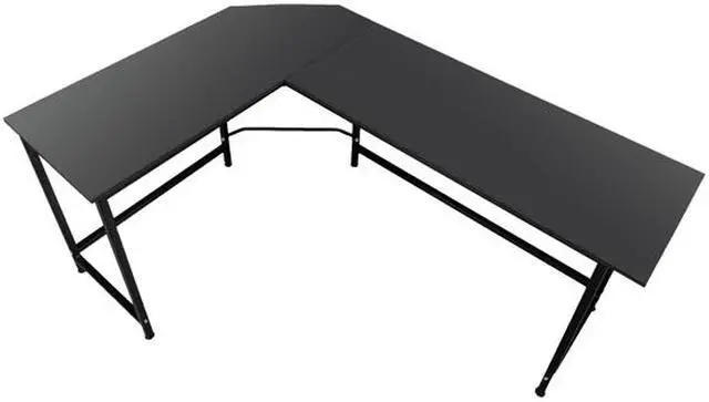 Alt view image 6 of 7 - 66" x 47" x 28" L-shaped Corner Desk Gaming Computer Workstation Table w/ CPU Stand Home Office