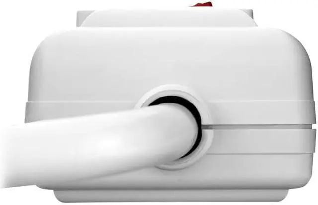 Alt view image 4 of 4 - V7 SA0608W-9N6 6-Outlet Surge Protector, 8 Feet cord, 900 Joules - White