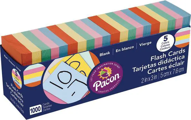 Main image of Pacon Assorted Colors Blank Flash Cards