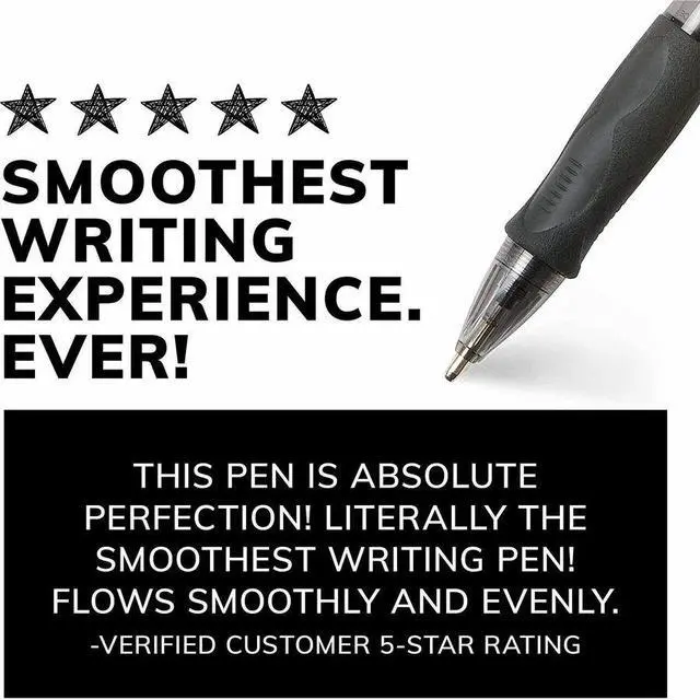 Alt view image 4 of 4 - Bic Velocity Glide Bold Ball Pen - 1.6 mm Bold Conical Pen Point - Refillable - Retractable - Black Ink - Black Barrel - 1 Dozen - VLGB11BK