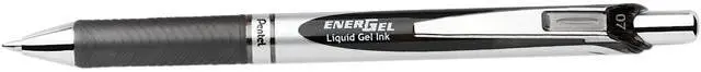Main image of Pentel Gel Pen Retractable Metal Tip .7mm 12/BX Black Barrel/Ink BL77ADZ