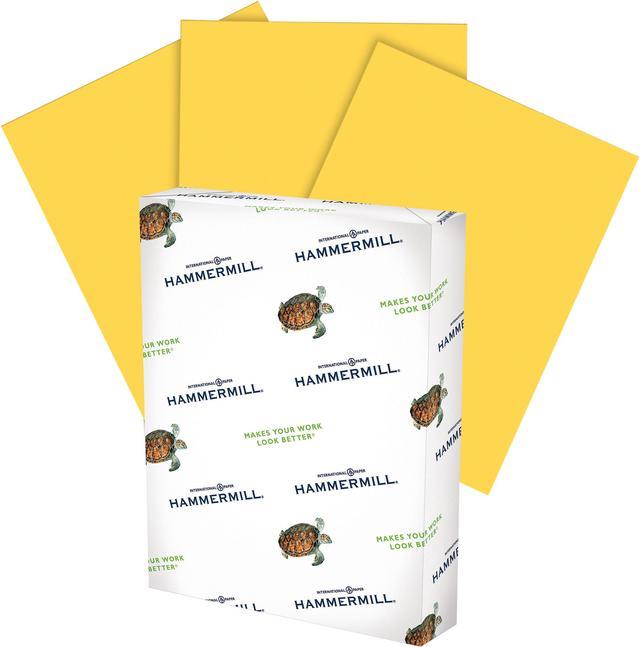 Hammermill Recycled Colored Paper, 20lb, 8-1/2 x 11, Goldenrod, 500